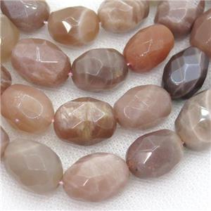 Moonstone Beads, faceted freeform, approx 12-16mm [GB12126]