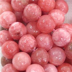 Argentine Rhodonite Beads, round, pink, approx 6mm dia [GB12164-6MM]