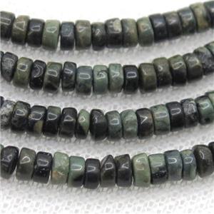 new Rhyolite heishi beads, green, approx 2x4mm [GB12188]
