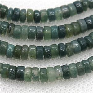 green Moss Agate heishi beads, approx 2x4mm [GB12190]
