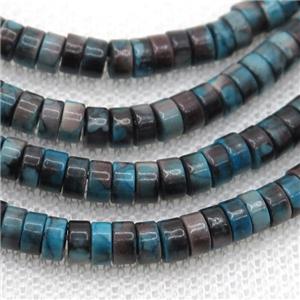 blue Rainforest stone heishi beads, approx 2x4mm [GB12191]