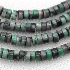 green Rainforest jasper heishi beads, approx 2x4mm [GB12192]