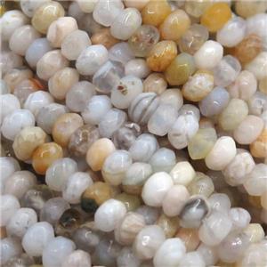 zhuye Bamboo Agate beads, faceted rondelle, approx 2x4mm [GB12206]