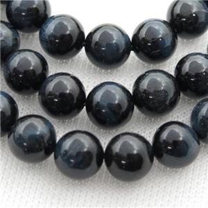 inkblue Tiger eye stone bead, rounds, natural color, approx 12mm dia [GB12213-12MM]