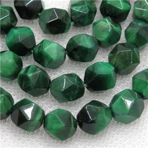 green Tiger eye stone beads, faceted round, approx 8mm dia [GB12226-8MM]