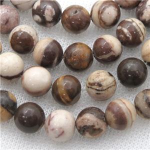 round Zebra Jasper Beads, approx 6mm dia [GB12235-6MM]