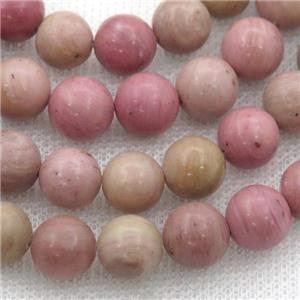 pink Wooden Jasper beads, round, approx 4mm dia [GB12246-4MM]