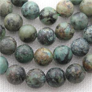 green African Turquoise Beads, round, approx 4mm dia [GB12254-4MM]