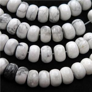 white Howlite Turquoise Beads, rondelle, approx 4mm [GB12273-4MM]