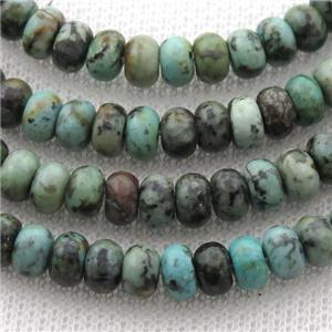 African Turquoise rondelle beads, approx 4mm dia [GB12278-4MM]