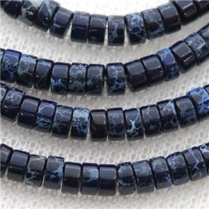 darkblue Imperial Jasper heishi beads, approx 2x4mm [GB12288-2X4MM]