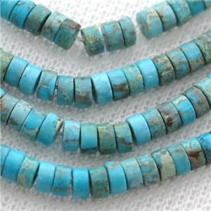 aqua Imperial Jasper heishi beads, approx 2x4mm [GB12290-2X4MM]