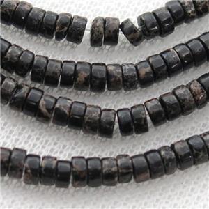 blue Imperial Jasper heishi beads, approx 3x6mm [GB12295-3X6MM]