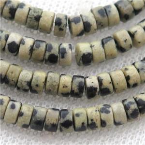 Dalmatian Jasper heishi beads, approx 4mm [GB12314]