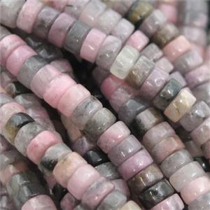 Rhodonite heishi beads, approx 4mm [GB12317]