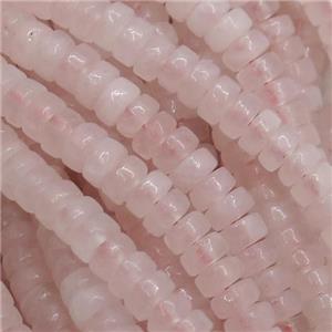 Rose Quartz heishi beads, approx 4mm [GB12321]