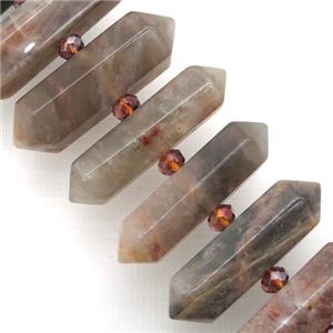 black SunStone bullet beads, approx 9-38mm [GB12339]