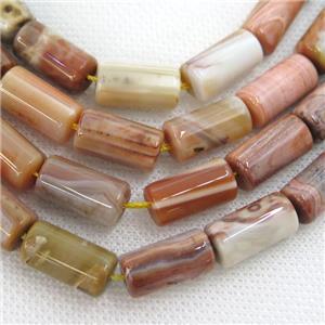 red Crazy Agate tube beads, approx 8-15mm [GB12376]