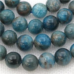 round Blue Apatite Beads, approx 4mm dia [GB12405-4MM]