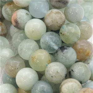 round Aquamarine Beads, B-grade, approx 6mm dia [GB12406-6MM]