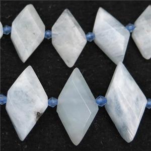 blue Aquamarine rhombic beads, approx 13-28mm [GB12566]