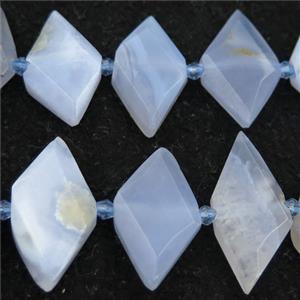 Blue Lace Agate rhombic beads, approx 13-28mm [GB12587]