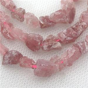 Strawberry Quartz chip beads, approx 6-12mm [GB12601]