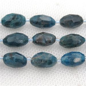 blue Apatite beads, faceted barrel, approx 8-16mm [GB12617]