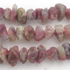 pink Tourmaline nugget beads, freeform, approx 8-15mm [GB12621]