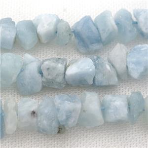 raw Aquamarine chip beads, rough, freeform, approx 8-15mm [GB12637]