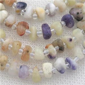 purple Opal Stone rondelle beads, approx 4-8mm [GB12715]