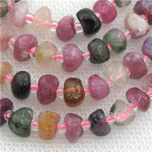 Tourmaline rondelle beads, multicolor, approx 4-8mm [GB12718]