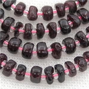 Garnet rondelle beads, approx 4-8mm [GB12720]