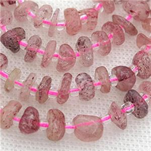 Strawberry Quartz rondelle beads, approx 4-8mm [GB12721]