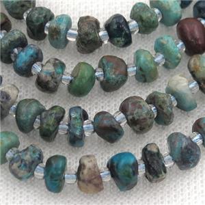 Chrysocolla rondelle beads, approx 4-8mm [GB12724]