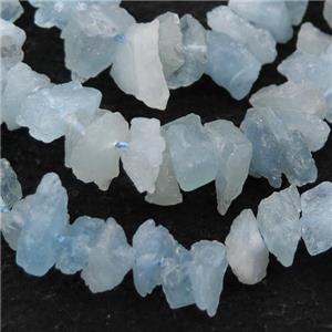 blue Aquamarine Beads, freeform, approx 7-15mm [GB12765-L]