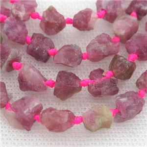 pink Tourmaline Beads, freeform, approx 5-9mm [GB12768]