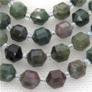 Indian Agate bullet beads, approx 9-10mm [GB12777-10MM]
