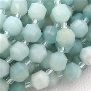 blue Amazonite bullet beads, approx 9-10mm [GB12791-10MM]