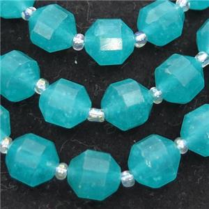Amazonite bullet beads, green treated, approx 9-10mm [GB12801-10MM]