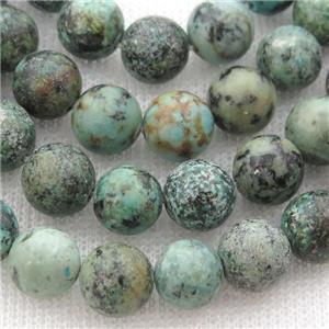 new African Turquoise round Beads, green, approx 4mm dia [GB12882-4MM]