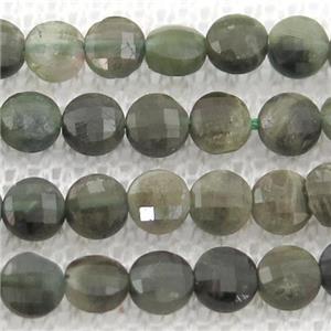 green African Chrysoprase Beads, faceted circle, approx 4mm dia [GB12894]
