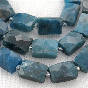 blue Apatite Beads, faceted rectangle, approx 10-14mm [GB12944]