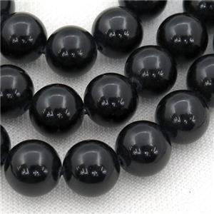 black Tourmaline Beads, round, approx 4mm dia [GB13036-4MM]