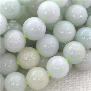Chinese Nephrite Jade Beads Smooth Round, approx 8mm dia [GB13055]