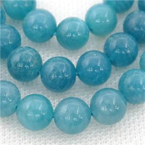 round Amazonite Beads, blue treated, approx 8mm dia [GB13059-8MM]