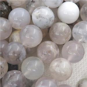 white gray Moss Opal Beads, round, approx 8mm dia [GB13071-8MM]