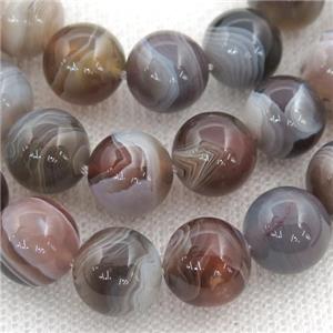 gray Botswana Agate Beads, round, approx 12mm dia [GB13072-12MM]