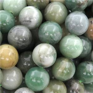 green Burmese Chrysoprase Beads, round, approx 5mm dia [GB13103-5MM]