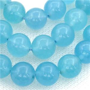 blue Agate Beads, round, dye, approx 8mm dia [GB13105]
